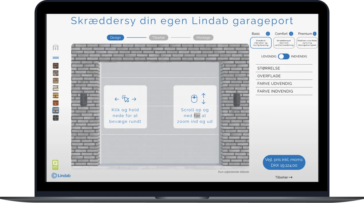 Lindab Garage Door Configurator